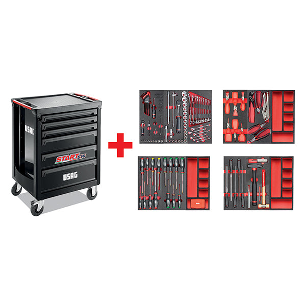 516 ST6NMM - Carrello start con assortimento manutenzione 495 MB (156 pz) - Usag - U05161628 516 ST6NMM - Carrello start con assortimento manutenzione 495 MB (156 pz) - Usag - U05161628